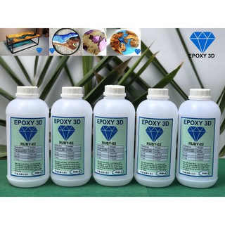  Bộ 10 KG Nhựa Epoxy Resin 3D Ruby-02 nhanh khô độ bóng cao 