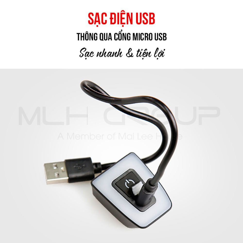 Đèn Đuôi Xe Đạp Đèn LED Cảnh Báo Sau Xe Đạp 5 Chế Độ Sáng Sạc Điện USB Đèn Báo Hiệu Gắn Đuôi Xe Đạp Chống Nước MLH