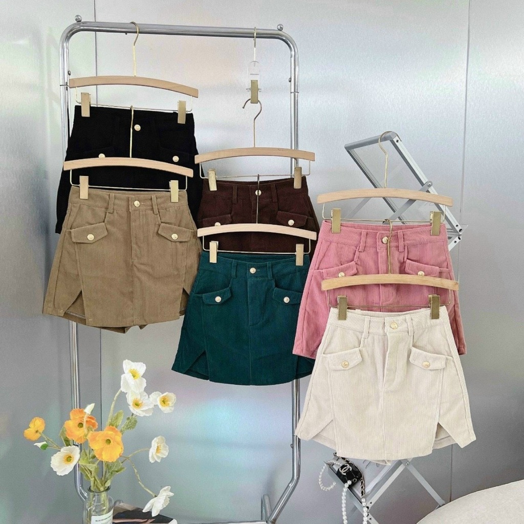 Quần giả váy chất nhung tăm TA-3557