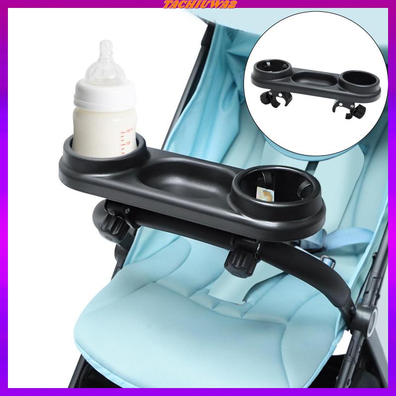 Set 2 Khay Đựng Đồ Ăn Vặt Gắn Xe Đẩy Em Bé Kèm Giá Đỡ Bình Nước Siêu Bền Tiện Dụng