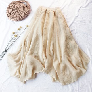Váy lanh lụa retro cotton mềm VAY51-VAY19 (Song An Eco)