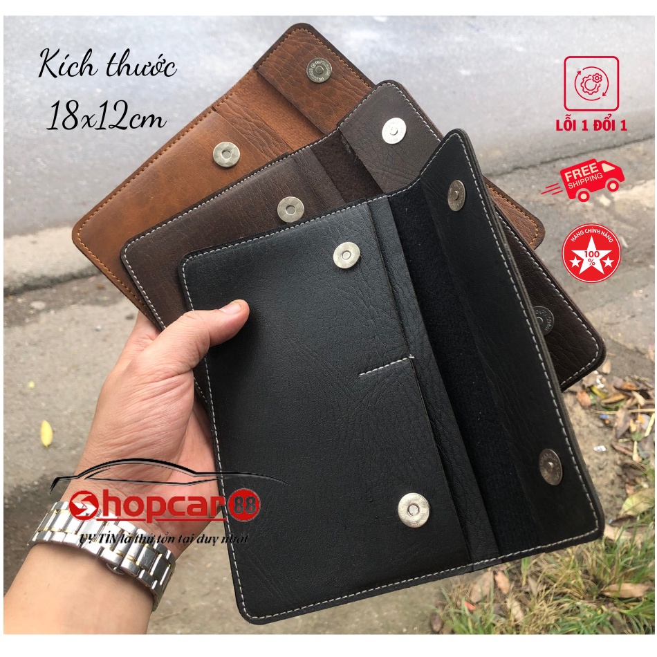 Ví Da CAO CẤP Chuyên Đựng đăng kiểm tất cả các dòng xe, Da PU cao cấp nhiều màu sắc. Đủ Logo Hãng. khắc tên miễn phí