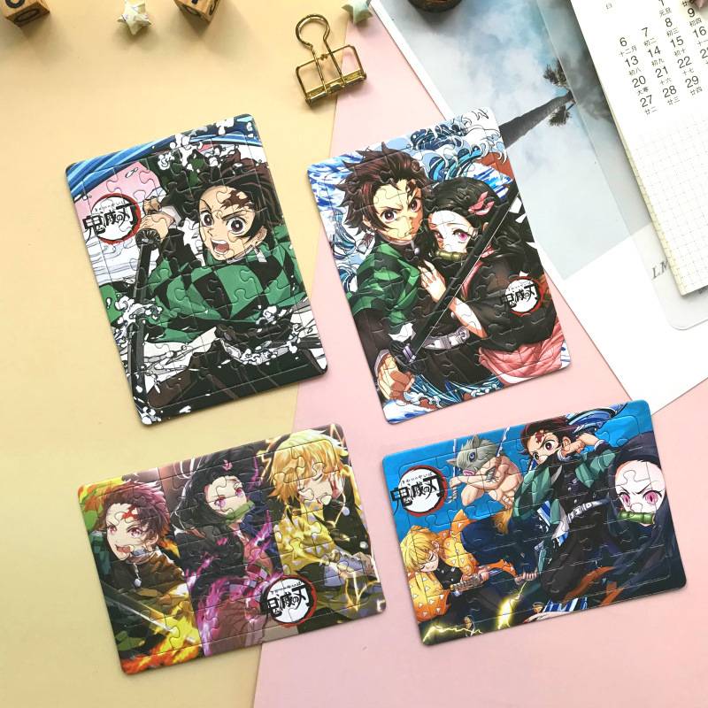 Tranh ghép hình nổi 3D cho bé Anime Demon Slayer Kimetsu No Yaiba Puzzle Slice Kids Animal Puzzle Toy Animals and Vehicle paper Puzzles Jigsaw Baby Educational Learning Toys for Children Gift