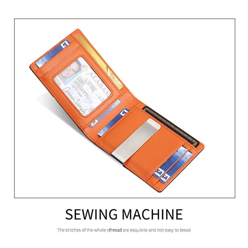 Ví Đựng Thẻ Mini Bằng Da Thật Có Kẹp Tiền Tiện Dụng Cho Nam