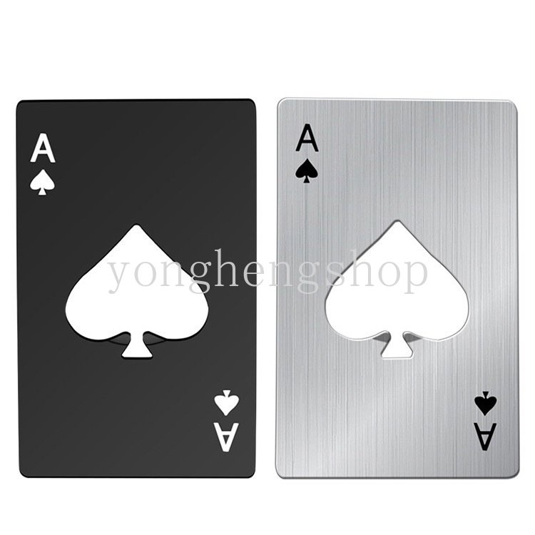 Dụng Cụ Mở Nắp Chai Hình Lá Bài Poker Bằng Thép Không Gỉ
