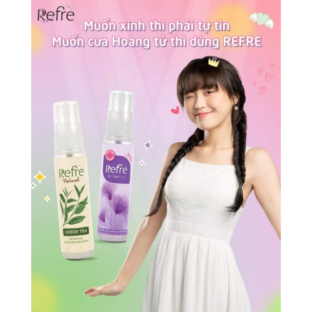 Combo 5 Xịt khử mùi Refre Natural mini 6ml