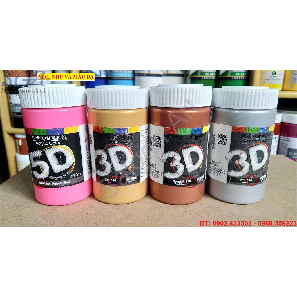Màu Acrylic Chinjoo 3D-5D 300ml (nhóm 3)
