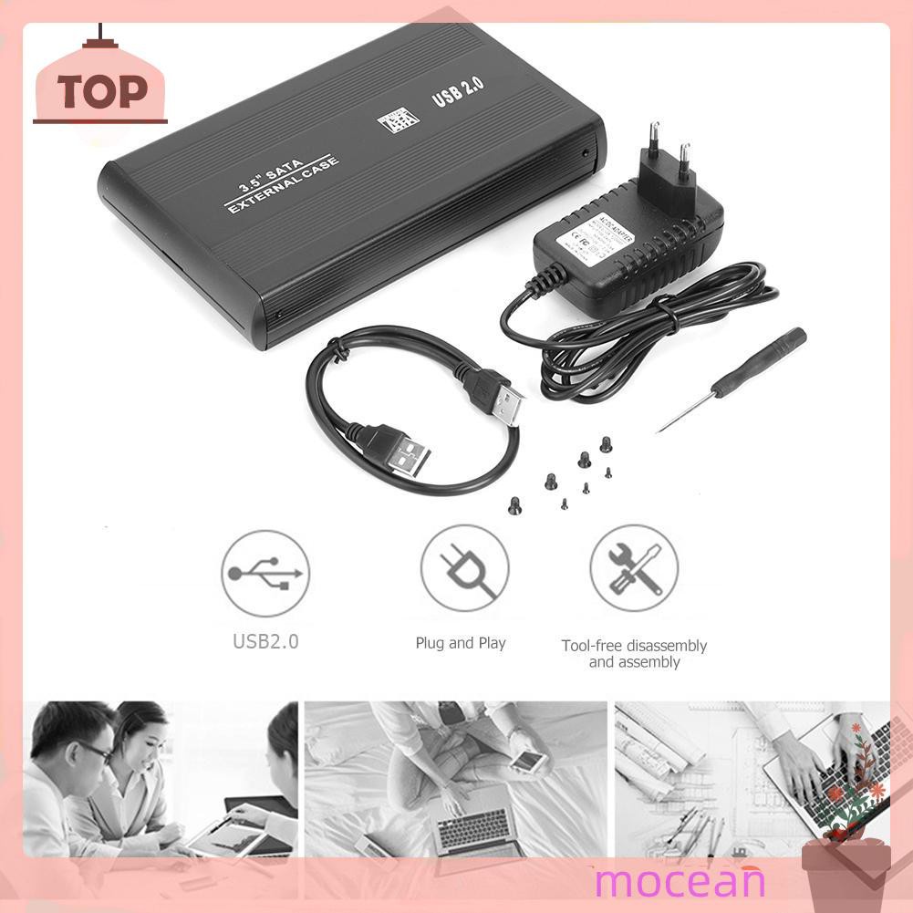 Hộp Đựng Ổ Cứng Ngoài 3.5 Inch Sata Sang Usb2.0 | BigBuy360 - bigbuy360.vn