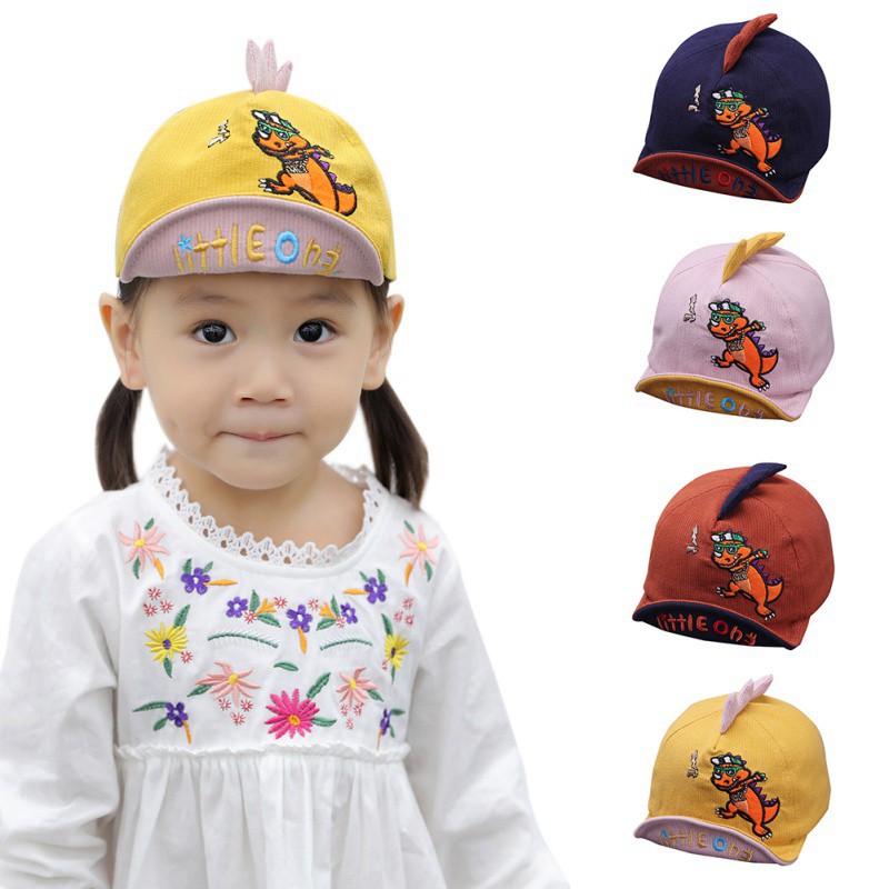 Nón lưỡi trai thêu họa tiết hoạt hình độc đáo cho trẻ 0-3 tuổi