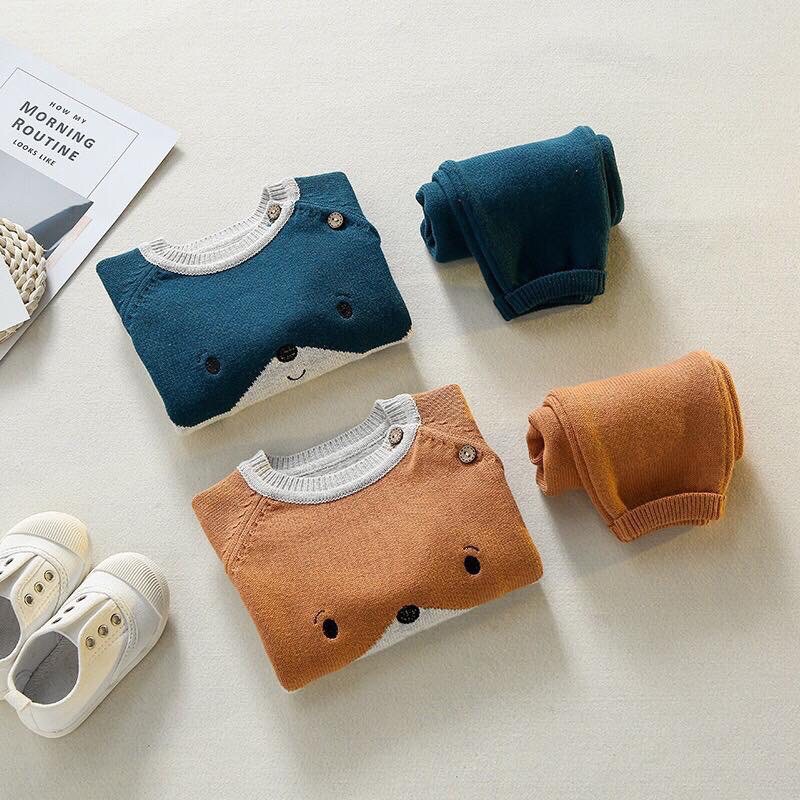 Bộ len gấu 2 màu