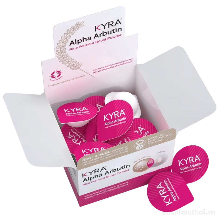 Bột ƙích trắŉg Kira Alpha Arbutin Rice Ferment Booster Powder (Thái Lan)