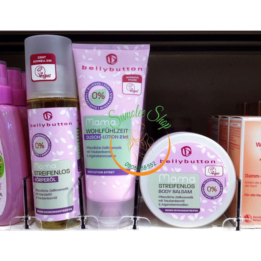 Sữa Tắm Cho Bà Bầu Bellybutton Mama 2in1 200ml - Nội Địa Đức