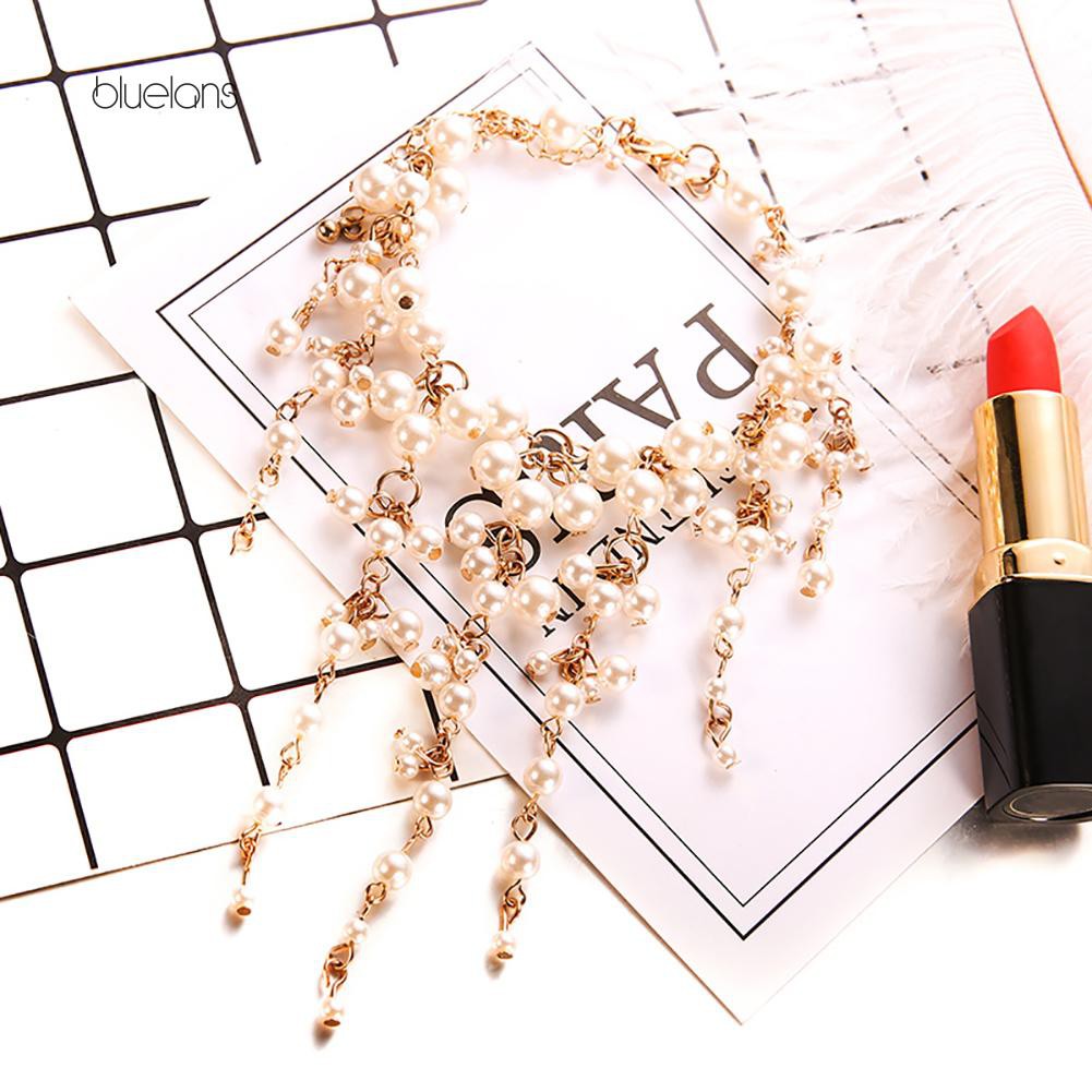 Vòng Tay Đính Ngọc Trai Nhân Tạo Thời Trang Dành Cho Nữ