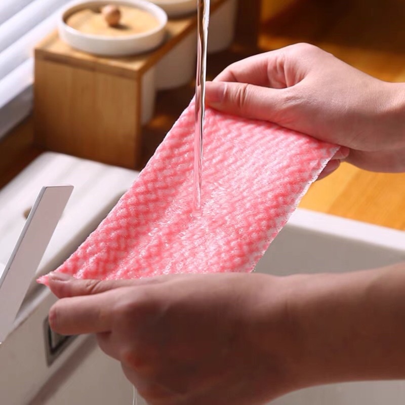 Gói 80 chiếc Khăn lau đa năng vệ sinh nhà bếp, lau bát đĩa có thể giặt được