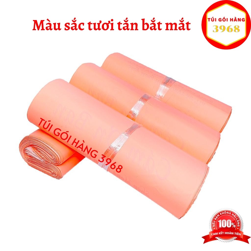 Túi gói hàng [FREESHIP] Túi gói hàng niêm phong cao cấp size 17x30 màu hồng đào