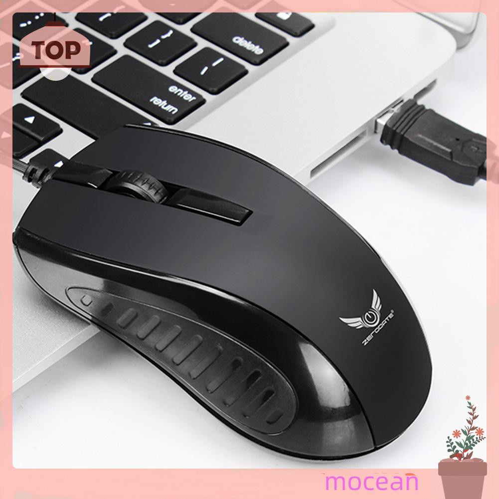 Mocean ZERODATE M508 Wired Optical Ergonomics 3 Buttons 1000DPI Computer USB Mouse