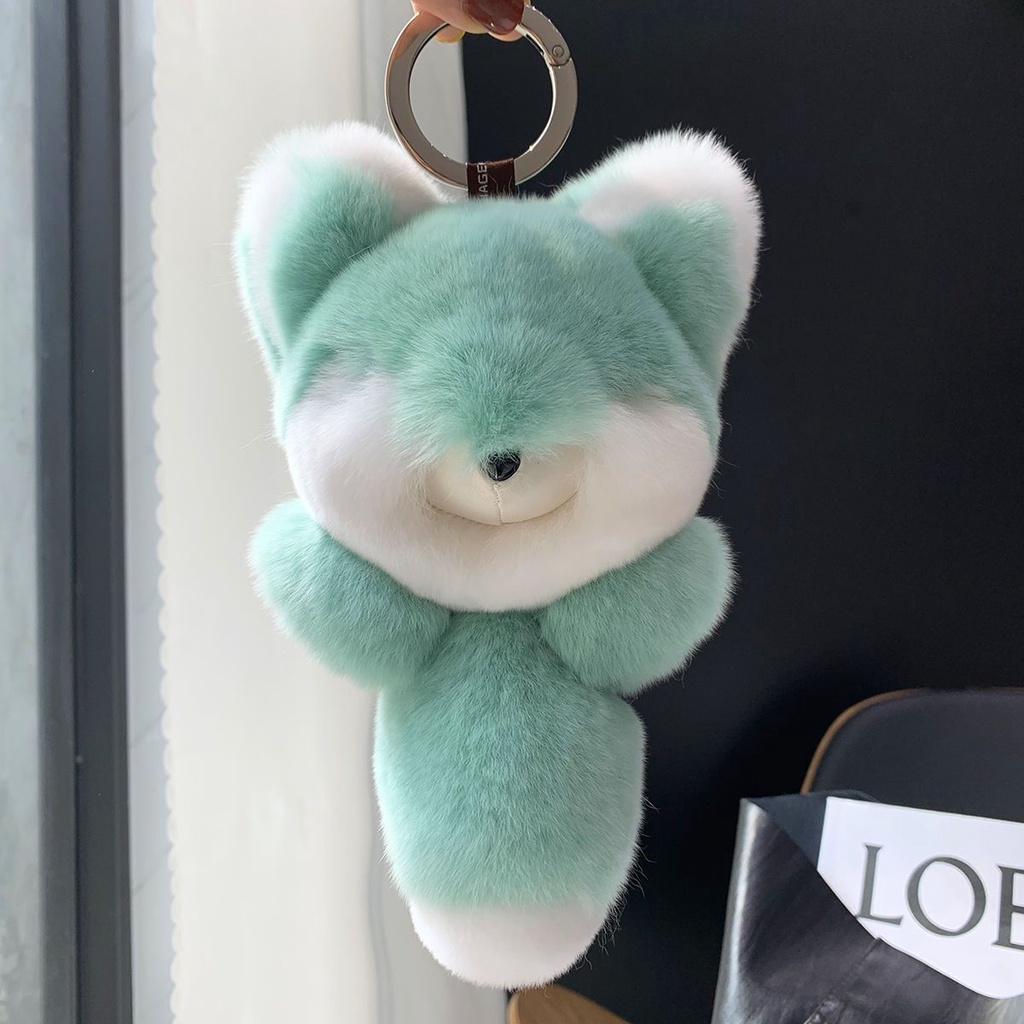 Móc Khóa Hình Cáo Con Bằng Lông Dễ Thương
