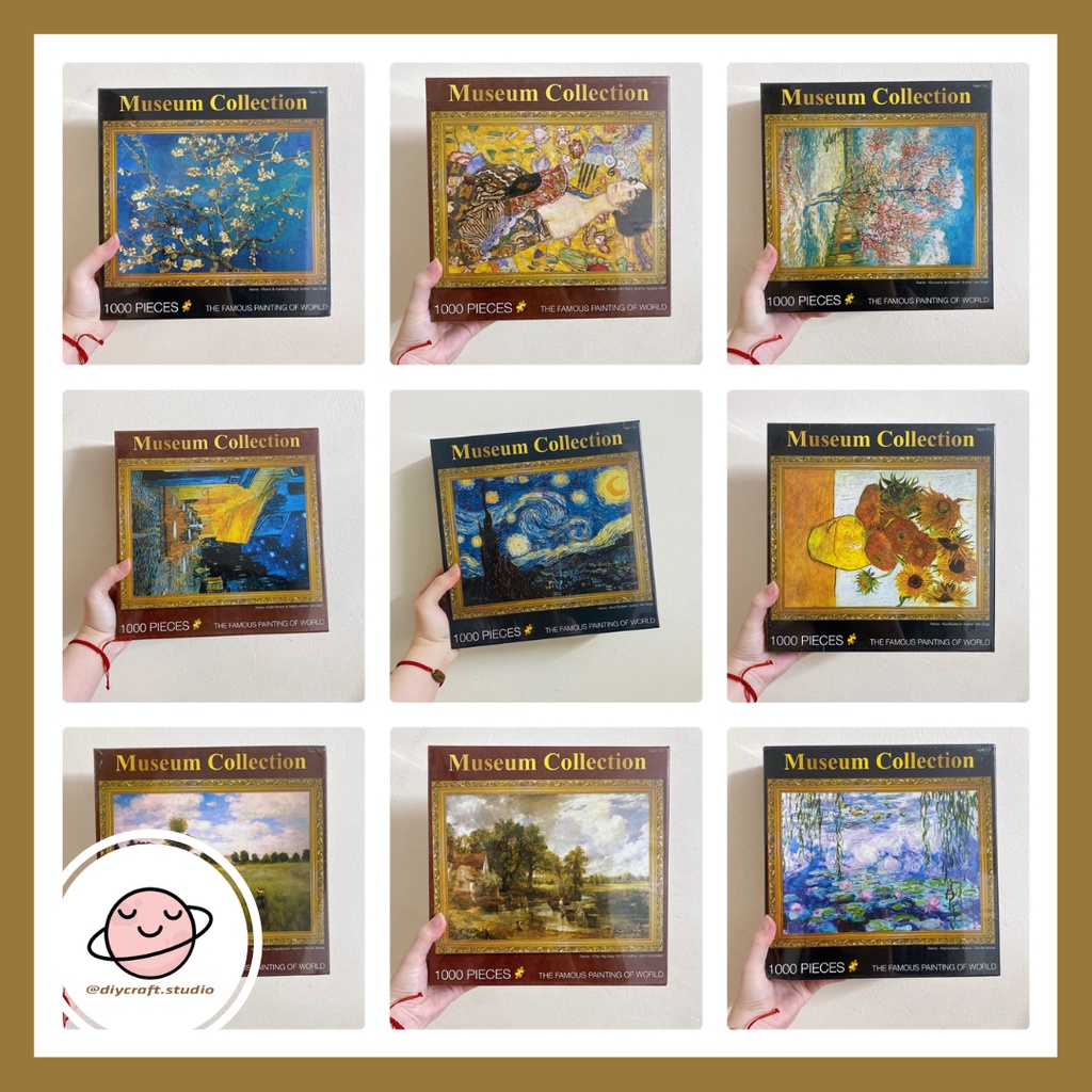 Tranh ghép hình Museum Collection 1000 mảnh - Jigsaw Puzzle 1000pcs - VANGOGH, CLAUDE MONET, LEONARDO DA VINCI ...