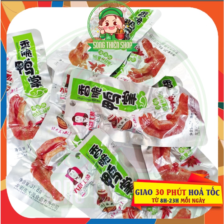COMBO 10 Chân vịt Tứ Xuyên Dacheng không cay màu xanh ✅GÓI TIẾT KIỆM ⭐Song.Thien.Shop✅