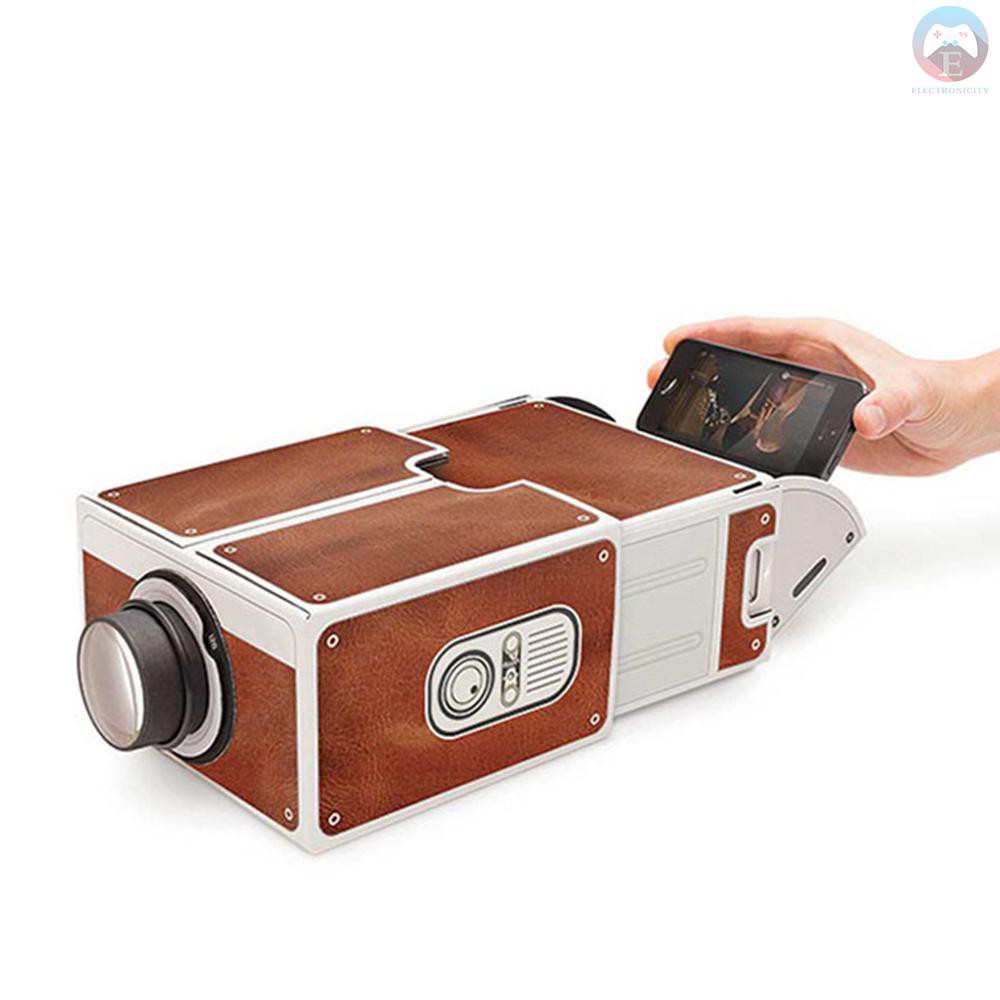 Ê Mini Smart Phone Projector Cinema Portable Home Use DIY Cardboard Projector Family Entertainment Projective Device