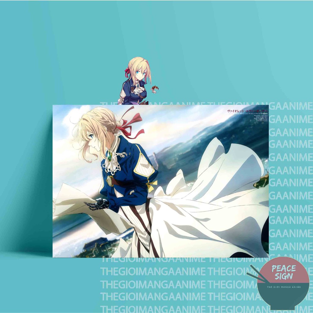 Tấm Postcard A5 anime cao cấp Violet Evergarden chibi ảnh đẹp nhiều mẫu