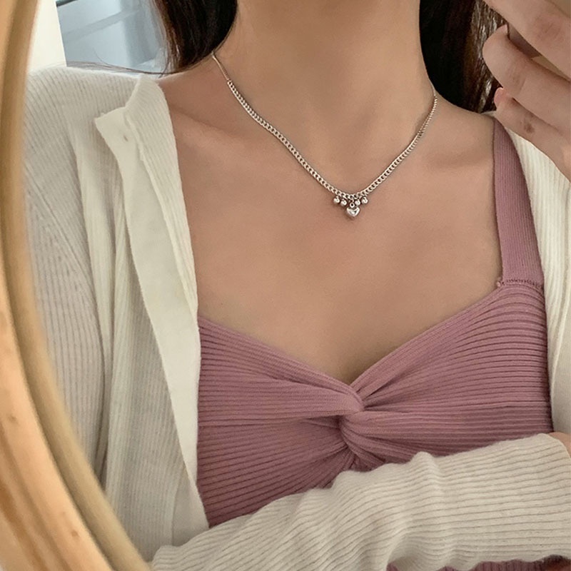 Dây Chuyền Trái Tim Tình Yêu Vĩnh Cửu,Vòng Cổ Tim Nữ Xinh Xắn Giá Rẻ