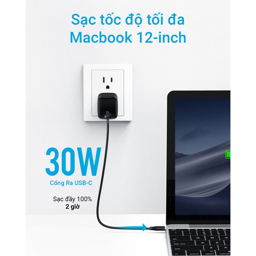 Sạc ANKER PowerPort Atom PD 1 cổng 30W [GaN Technology] - A2017 | BigBuy360 - bigbuy360.vn