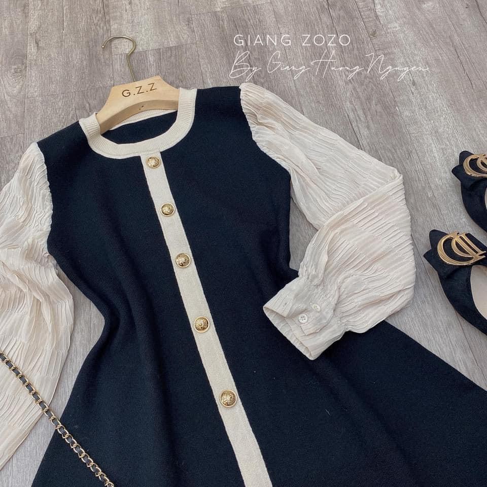 Váy len 💖FREESHIP💖Đầm len dáng suông cúc ngọc  - HÀNG CAO CẤP | BigBuy360 - bigbuy360.vn