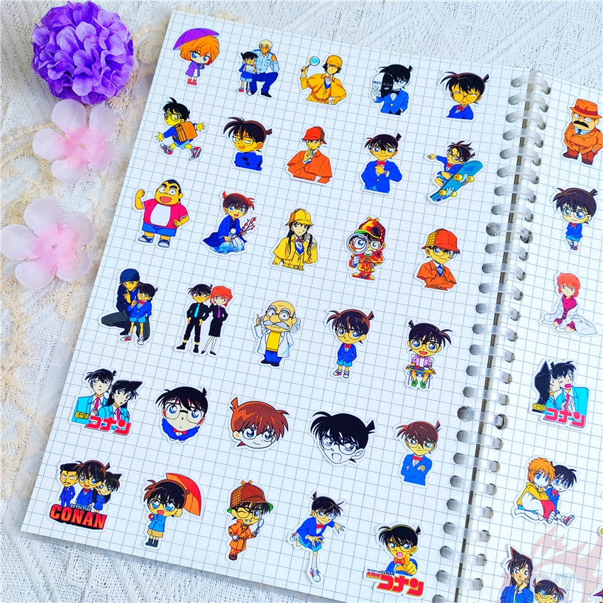 ★★★ Sticker Thám Tử Conan Q-6 Mini Dán Trang Trí Nhật Ký ★★★ 60 Miếng Dán Trang Trí Album Thời Trang (Size: 2~3cm)