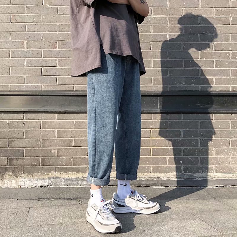Men's street-style street-style long-leg jeans for men | BigBuy360 - bigbuy360.vn