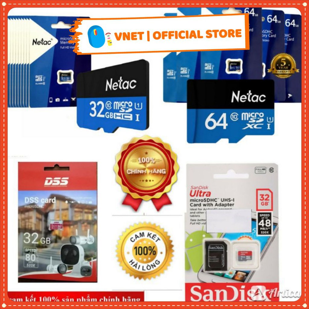 Nơiﺴ[Chính Hãng] Thẻ nhớ 32GB/ 64GB MicroSD cao cấp(Giao ngẫu nhiên)