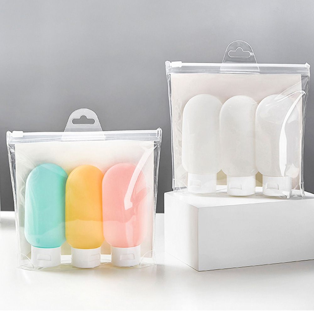 Bộ chai chiết dầu gội/sữa tắm bằng silicon tiện dụng cho đi du lịch