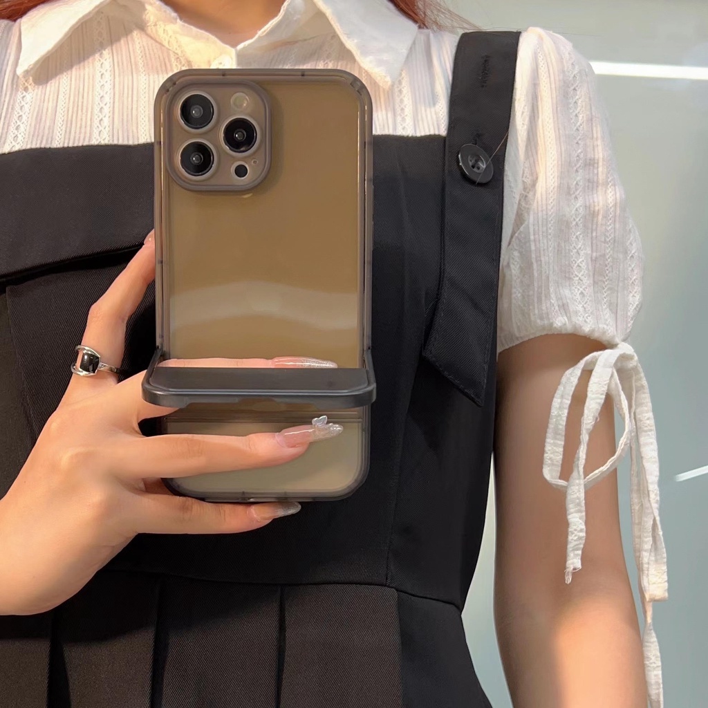 Ốp Điện Thoại Dẻo Màu Sắc Ngọt Ngào Thời Trang Kèm Giá Đỡ Cho iphone 13 12 11 Pro Max XR X XS XSMAX 3