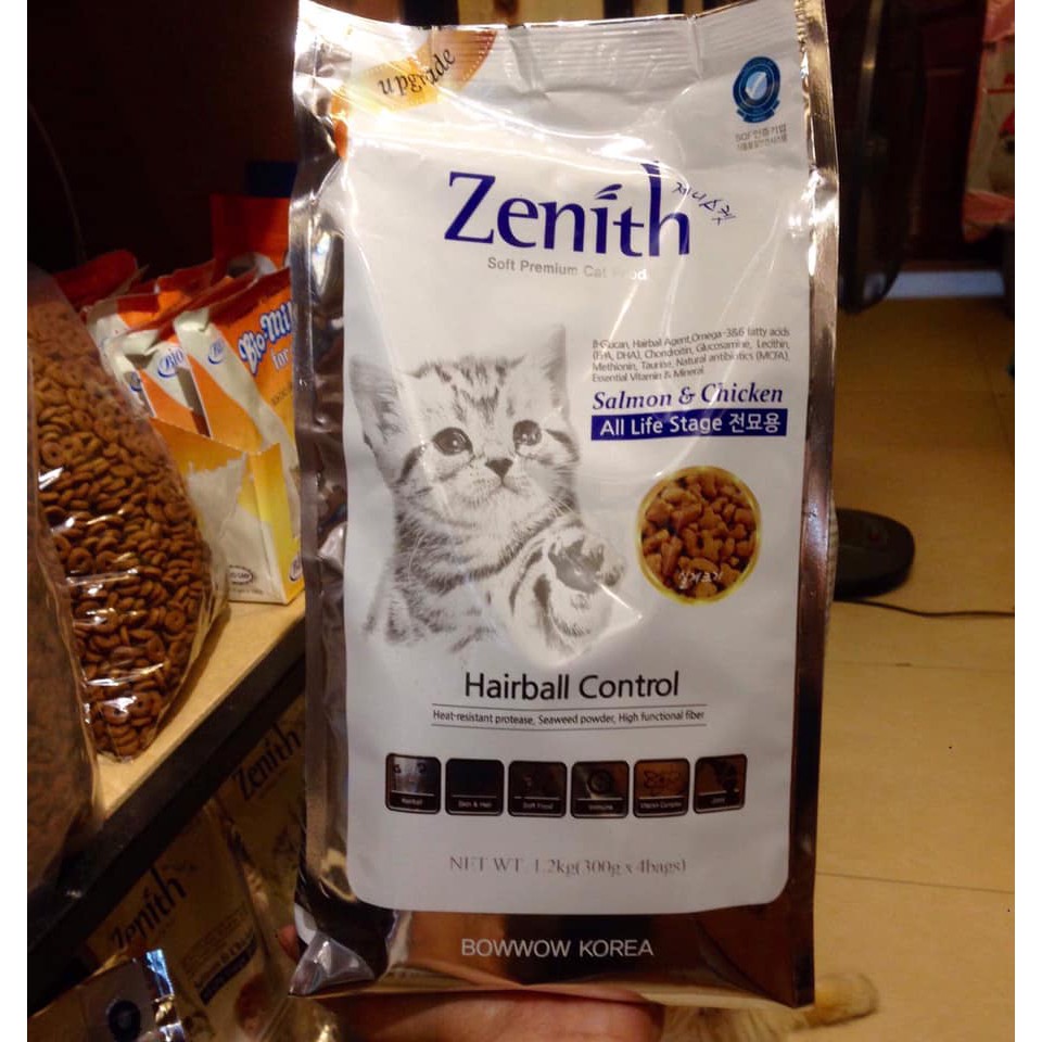 Thức ăn hạt mềm triệt tiêu búi lông cho mèo Zenith Hairball