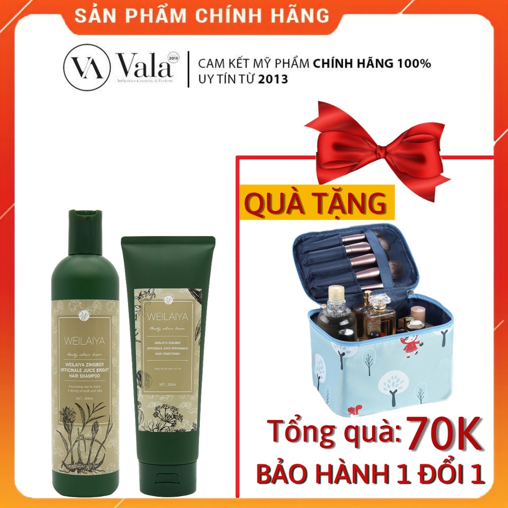 Bộ Dầu Gội Weilaiya Mọc Tóc Ngăn Rụng Tóc Tinh Chất Gừng Kết Hợp Hà Thủ Ô Cao Cấp- Sản Phẩm Chính Hãng