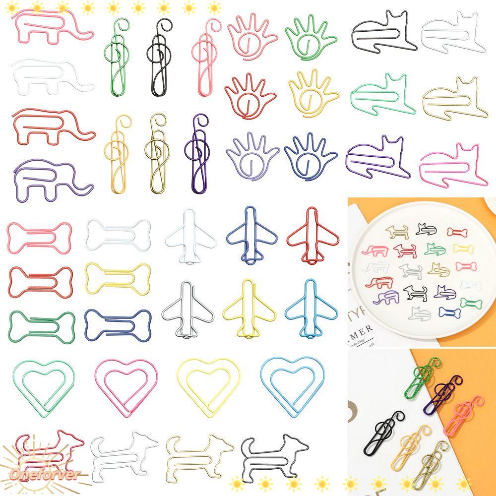 Hộp 50 Kẹp Giấy Bằng Kim Loại Hình Động Vật Sáng Tạo Đa Ứng Dụng