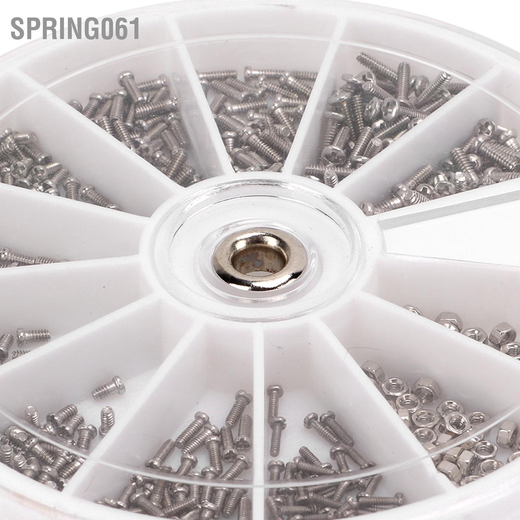 Spring061 Stainless Steel Screws Nuts Assortment Kit Screwdriver Repair Tool Set for Sunglasses Watches Cell Phones Clocks