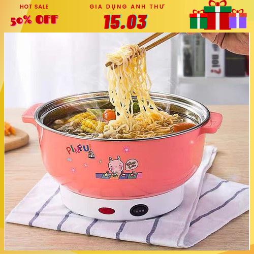 [Siêu Sale] Nồi lẩu mini đa năng size 28cm - Nồi lẩu điện COOKING POT chiên, xào, nấu mỳ, nấu lẩu