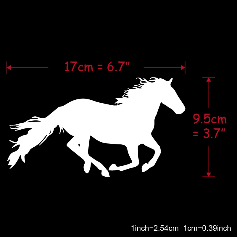 Miếng Dán Trang Trí Xe Hơi Laptop Họa Tiết Chú Ngựa Độc Đáo Thời Trang