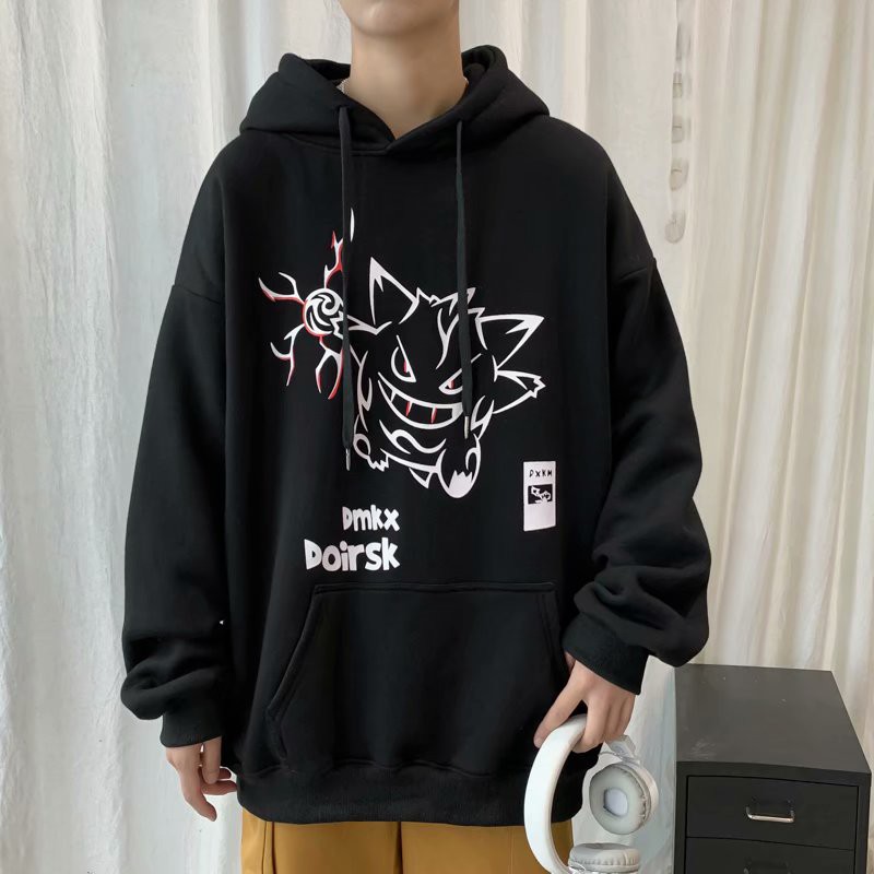 Áo hoodie in hình anime Pokemon Nhật Bản cá tính cho cặp đôi size M-3XL