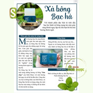 Xà Bông Bạc Hà Sinh Dược- THƠM MÁT, SẠCH, xà phòng thiên nhiên