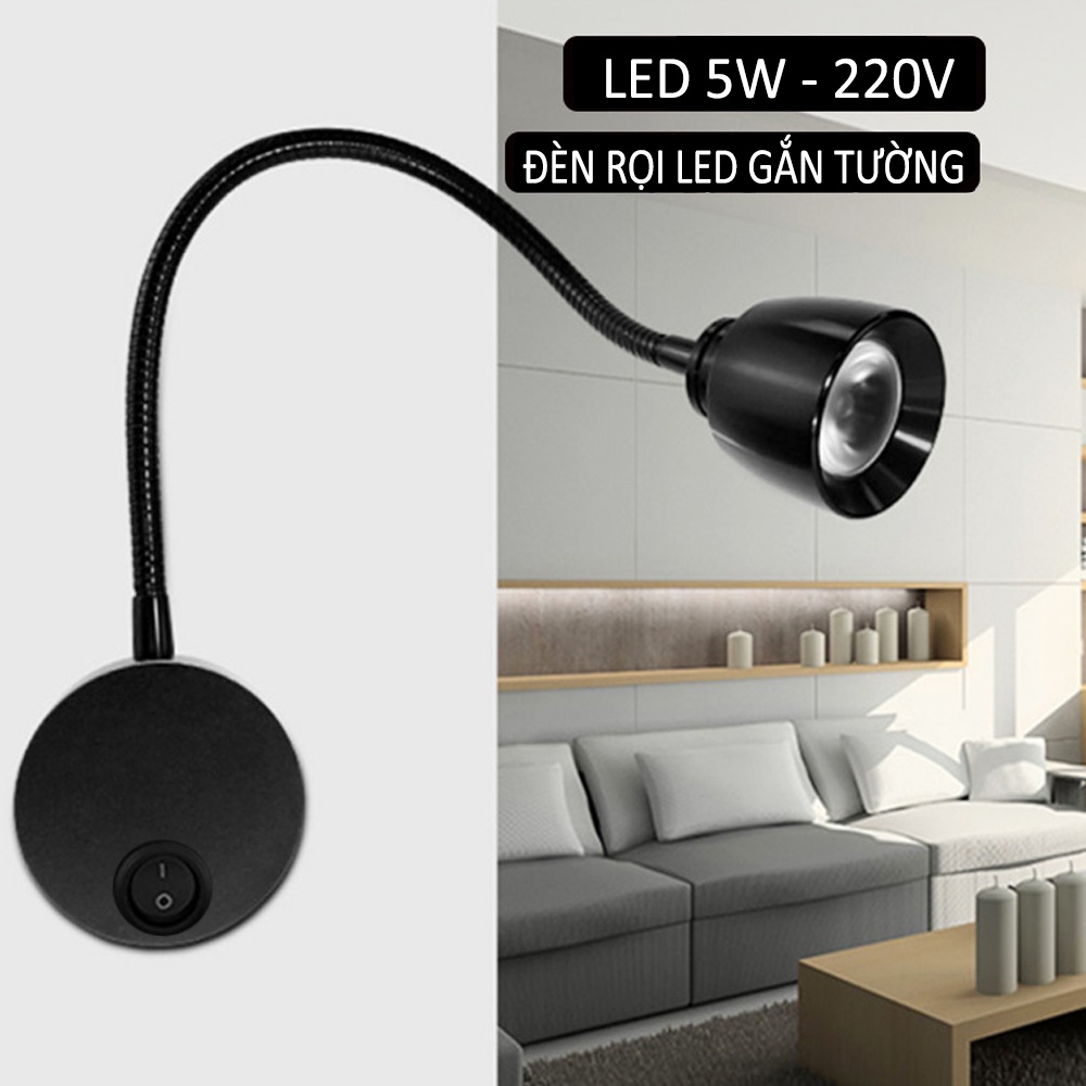 Đèn đọc sách đầu giường LED 5W, Loại gắn tường Ánh sáng chiếu rọi