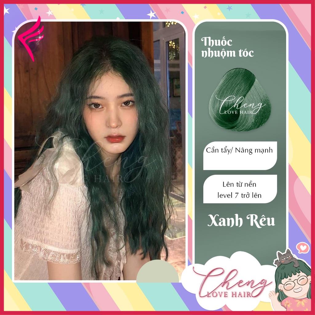 Thuốc nhuộm tóc XANH RÊU không cần thuốc tẩy tóc Chenglovehairs, Chenglo
