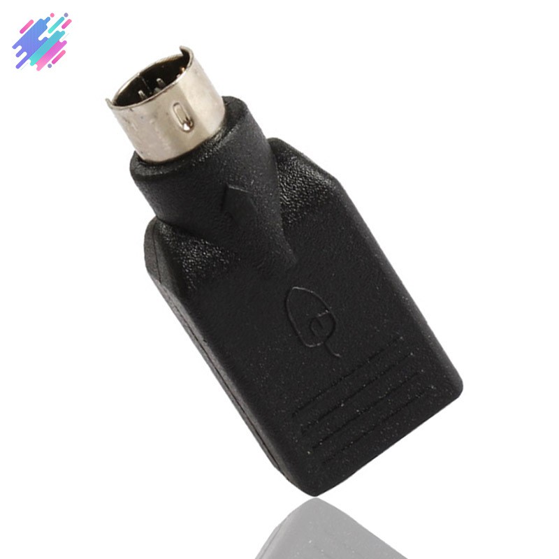 Đầu chuyển đổi cổng USB sang PS2 PS/2 cho chuột/bàn phím máy tính màu đen