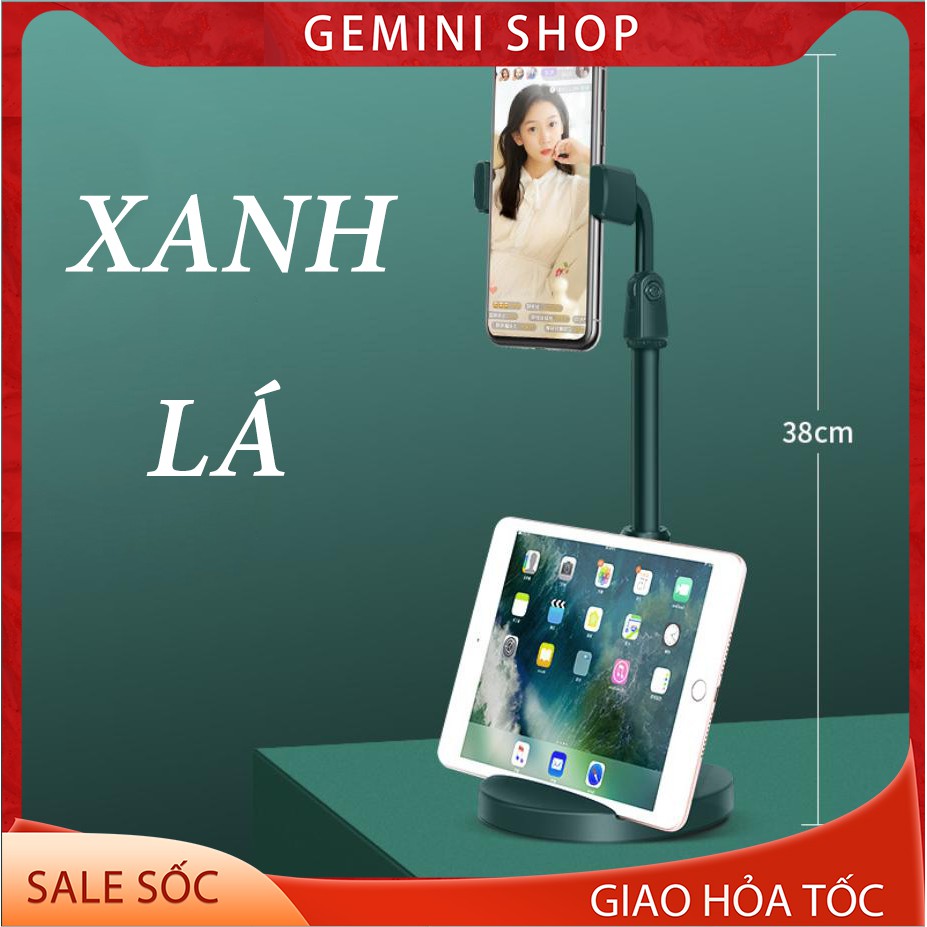 Giá Đỡ Kẹp Điện Thoại livestream xem video mã D30 để bàn điều chỉnh cao từ 24cm - 31cm xoay 360 độ GEMINI SHOP