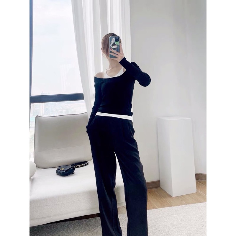 áo 2 lớp, áo len mỏng (ảnh thật up sau, mặc lên hay trễ vai đều đc) | BigBuy360 - bigbuy360.vn