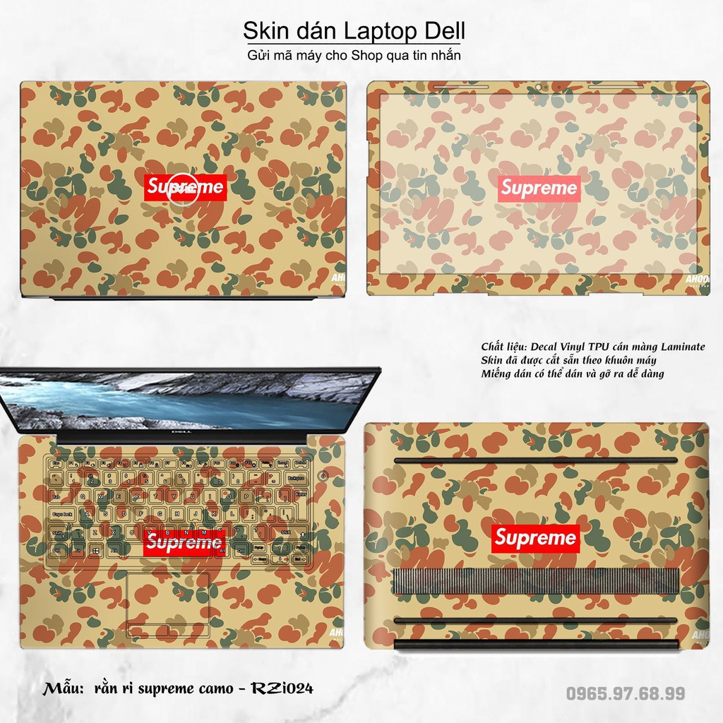 Skin dán Laptop Dell in hình rằn ri _nhiều mẫu 4 (inbox mã máy cho Shop)