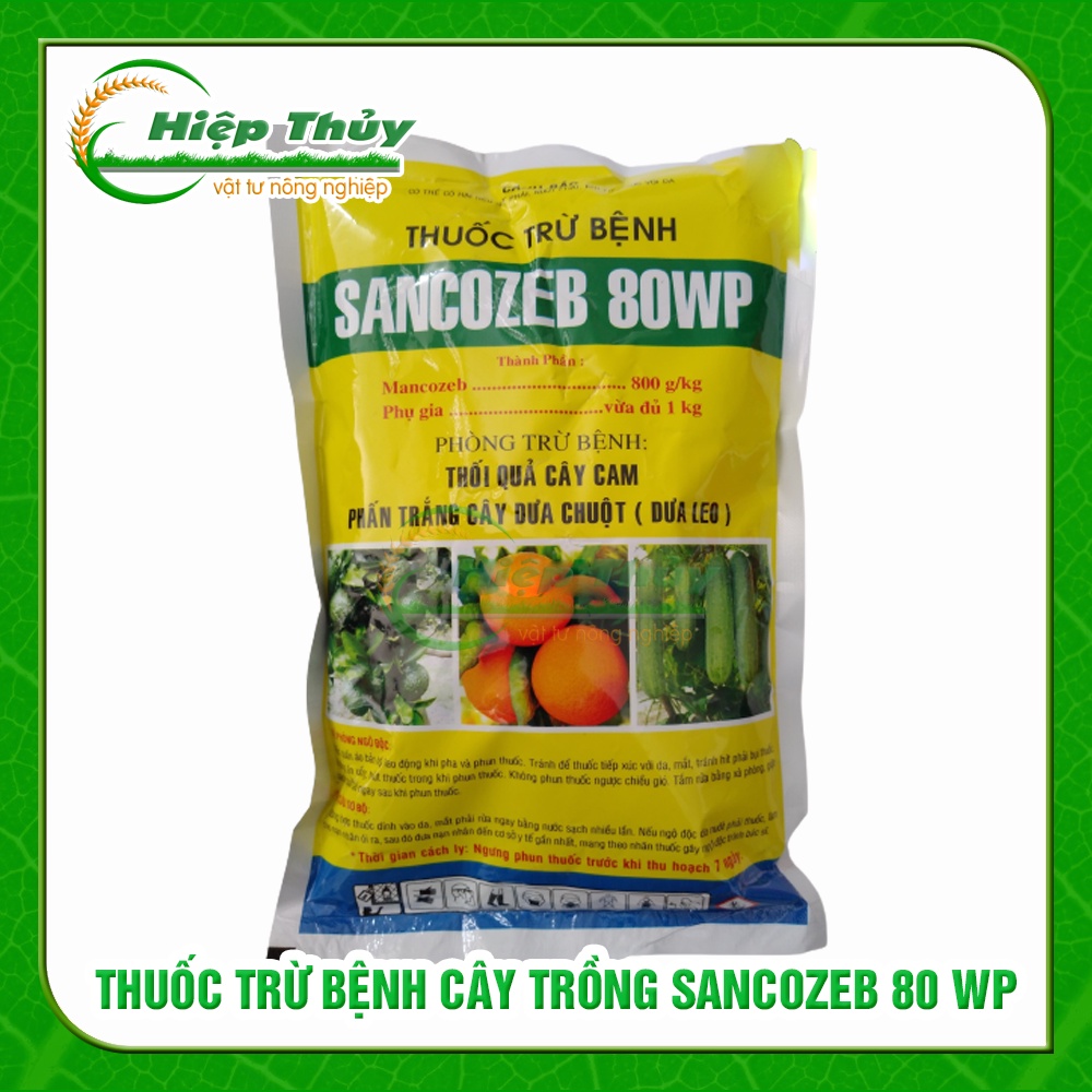 THUỐC TRỪ BỆNH Phấn trắng , thối quả cho cây trồng SANCOZEB 80 WP | gói 500gr