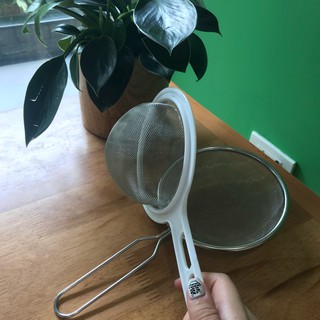 Dụng cụ lọc cua, lọc sữa hạt Inox – dụng cụ lọc cua, sữa hạt viền nhựa