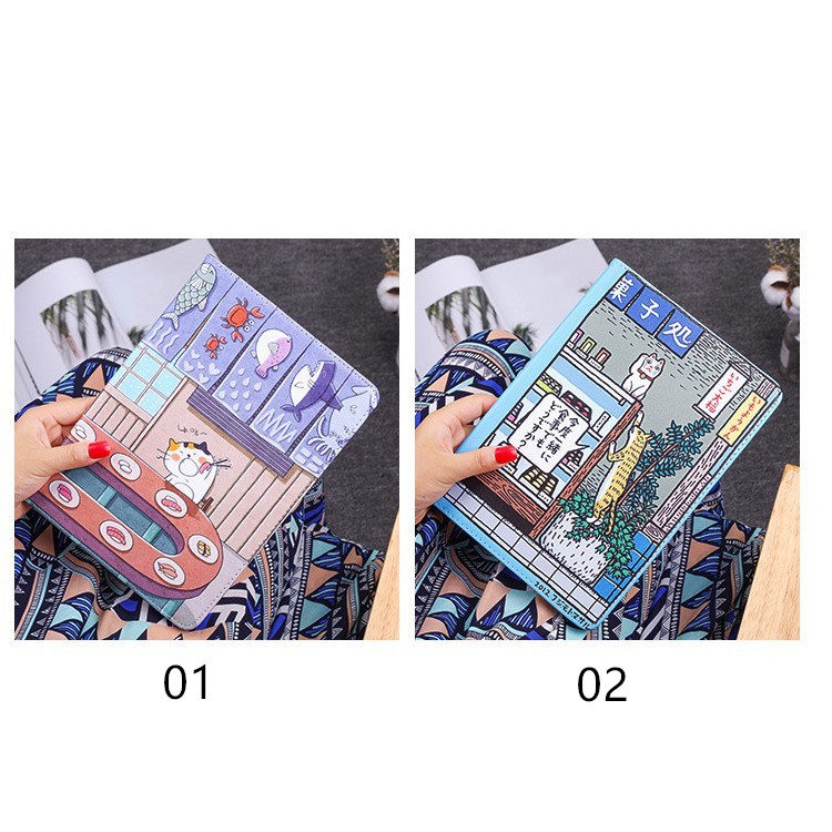 Bao da máy tính bảng nắp lật in hình mèo dễ thương cho IPad 9.7 Air2 Mini 234 2017/2018